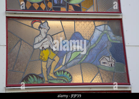 Détail sur la fenêtre à Grona Lund Amusement ; parc ; l'île de Djurgarden Stockholm Suède ; parc ; Banque D'Images