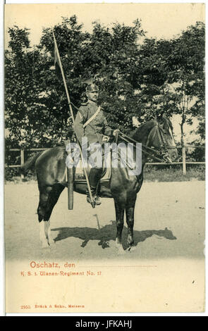 02955-Oschatz-1903-Reiter des Ulanen-Regiment Nr. 17-Brück & Sohn Kunstverlag Banque D'Images