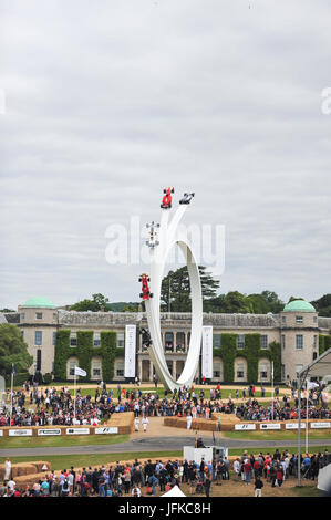 Goodwood, Chichester, Royaume-Uni. Samedi 1er juillet 2017. Action de la Goodwood Festival of Speed, Goodwood, West Sussex, UK. © Kevin Bennett/Alamy News Banque D'Images