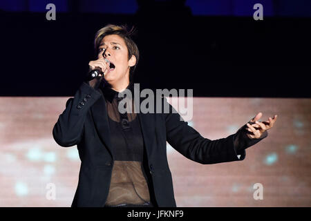 Madrid, Espagne. 07 juillet, 2017. LeKlein Singer lors de la WorldPride 2017 défilé à Madrid le 1 juillet 2017. Gtres más información : crédit en ligne Comuniación,S.L./Alamy Live News Banque D'Images