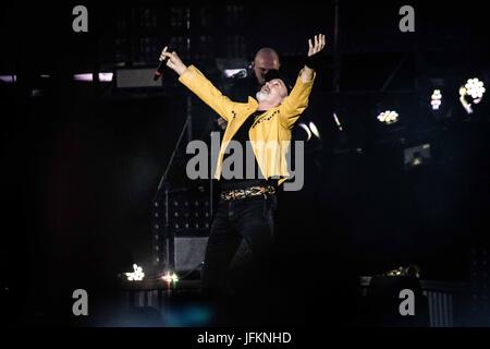 Modena, Italie 01 juillet 2017 Vasco Rossi live au Vasco Modena parc au parc d'Enzo Ferrari à Modène © Roberto Finizio / Alamy Live News Banque D'Images