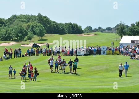 Celtic Manor, Newport, Wlaes, UK. 07 juillet, 2017. Les foules vu au Celtic Manor celebrity golf newport wales crédit : Robert Timoney/Alamy Live News Banque D'Images