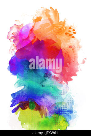 Lumineux arc-en-ciel résumé isolé sur fond blanc Banque D'Images