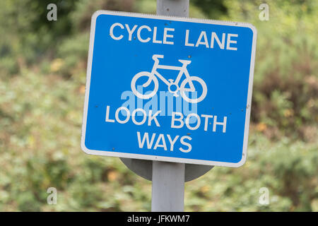 Cycle lane signe Banque D'Images