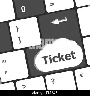 Mot de billets sur clavier informatique key Banque D'Images