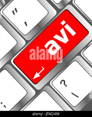 Libre de l'avi dans un bouton touches clavier moderne Banque D'Images