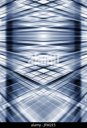 Des faisceaux lumineux bleu fond de grille Banque D'Images