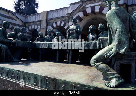 Cimetière Cimitero Monumentale,Milan,Italie Banque D'Images