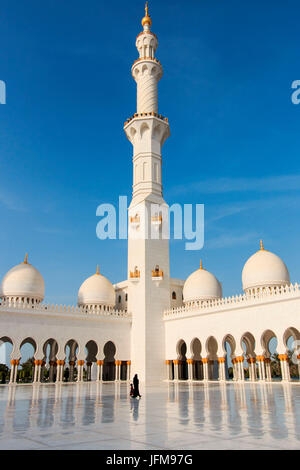 La mosquée Sheikh Zayed d'Abu Dhabi, Émirats Arabes Unis Banque D'Images