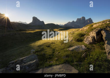 Mondeval, Dolomites, Cortina d'Ampezzo, Belluno, Vénétie, Italie, Banque D'Images