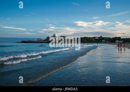 USA, Massachusetts, Cape Ann, Gloucester, Good Harbour Beach, avec des gens Banque D'Images