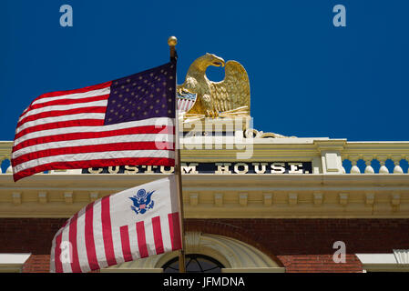 USA, Massachusetts, Salem, Derby Wharf, Salem Customs House Banque D'Images