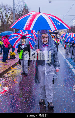 Les participants au carnaval de Bâle à Bâle , Suisse Banque D'Images