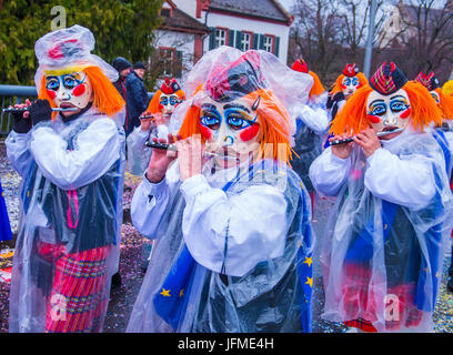 Les participants au carnaval de Bâle à Bâle , Suisse Banque D'Images