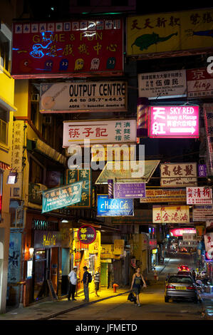 La Chine, Hong Kong, Central District, rue Wellington Banque D'Images