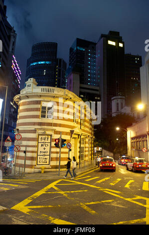 La Chine, Hong Kong, Central District, Lan Kwai Fong nocturne Banque D'Images