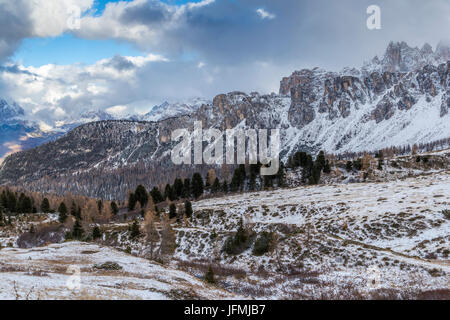 Passo Giau, Cortina D'Ampezzo, province de Belluno, région de Vénétie, Italie, Europe. Banque D'Images