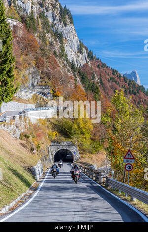 Passo di Monte Croce Carnico dans les Alpes Carniques, Paluzza, Province d'Udine, Frioul-Vénétie Julienne, la région de l'Italie, l'Europe. Banque D'Images