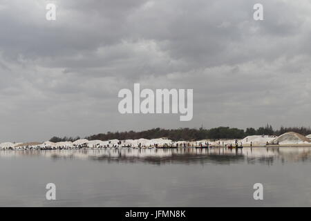 Le Lac Retba, Lac Rose, Lac Rose, près de Dakar, Sénégal Banque D'Images