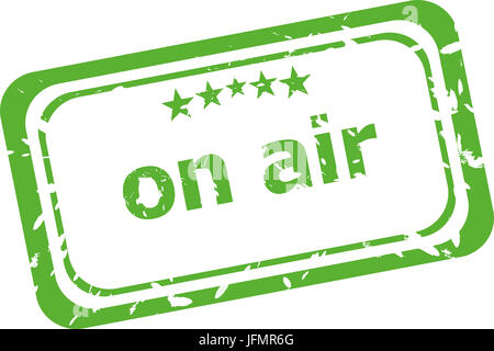 Sur l'air grunge stamp isolated on white Banque D'Images