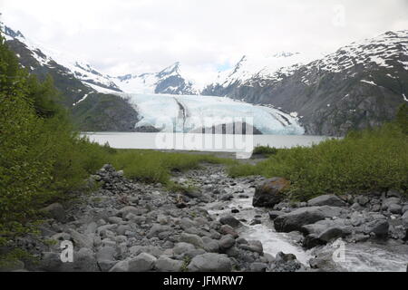 Snow Caped montagnes dans le great Alaskan outdoors Banque D'Images