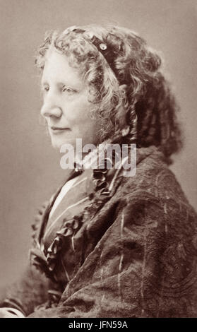 Harriet Beecher Stowe (1811-1896), auteur d'abolitionniste de l'Oncle Tom. Photo de William R. Howell, c1870. Banque D'Images