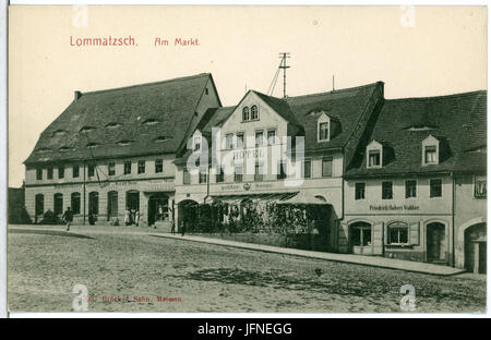 07037-Lommatzsch-1906-Am Markt-Brück & Sohn Kunstverlag Banque D'Images