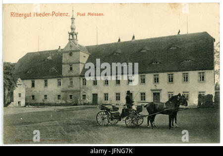 08039-Polenz-1906-Niederpolenz Kutschwagen-Brück Rittergut mit & Sohn Kunstverlag Banque D'Images