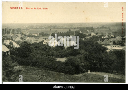 08959-Kamenz-1907-Blick auf die Katholische Kirche-Brück & Sohn Kunstverlag Banque D'Images