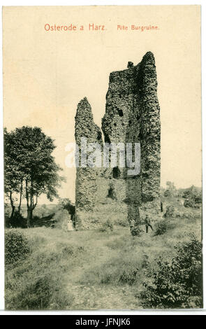 09255-Osterode-Harz Burgruine-Brück-1907-Alte & Sohn Kunstverlag Banque D'Images