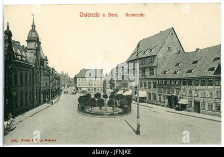 09261-Osterode-Harz Kornmarkt-Brück--1907 & Sohn Kunstverlag Banque D'Images