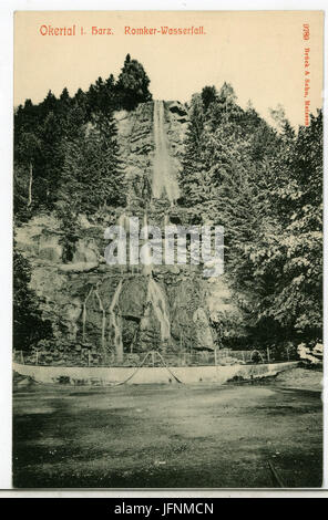 09789-Romker Wasserfall-Brück Okertal-1908-& Sohn Kunstverlag Banque D'Images