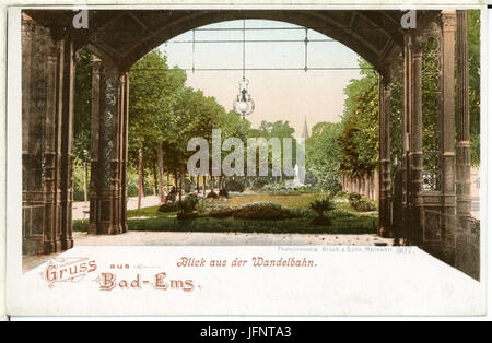 00307-Bad Ems-1898-Blick auf die Wandelbahn-Brück & Sohn Kunstverlag Banque D'Images