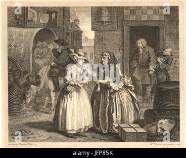 Une prostituée s Progress planche 1 par William Hogarth Banque D'Images