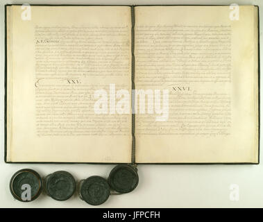 AGAD Komisarze szwedzcy Kazimierzem zawierają pokój z Janem, królem Leopoldem cesarzem polskim,,, j'Fryderykiem Wilhelmem margrabią brandenburskim, 10 Banque D'Images