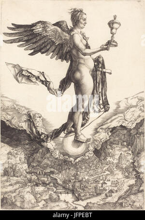 Albrecht Dürer - Nemesis (La Chance) (NGA 1943.3.3485) Banque D'Images