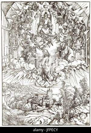 Albrecht Dürer - Saint John devant Dieu et les anciens - Google Art Project Banque D'Images