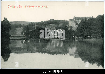 11583-Colditz-1910-Muldenpartie am Schloß-Brück & Sohn Kunstverlag Banque D'Images