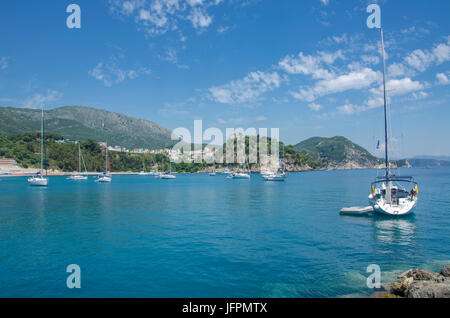 La plage de Valtos - Mer Ionienne - Parga, Preveza, Épire, Grèce Banque D'Images