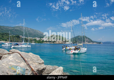 Scène d'été - Grèce - Plage de Valtos Parga Banque D'Images