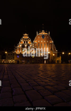 La Chambre des Têtes Noires à Riga, Lettonie date du xive siècle. Banque D'Images