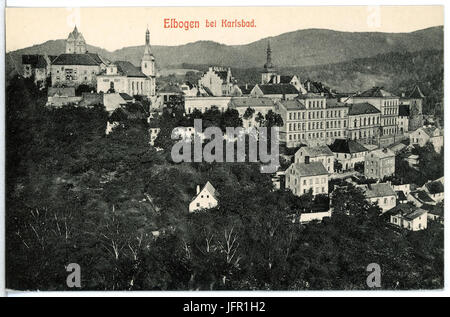 159-Elbogen (aujourd'-1910-Blick auf Elbogen-Brück & Sohn Kunstverlag Banque D'Images