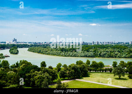 Belgrade Serbie Belle vue du vieux château Banque D'Images