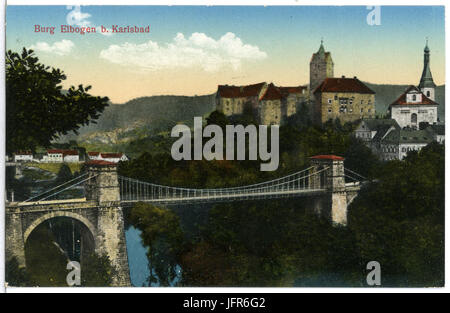 15429-Elbogen (aujourd'-1913-Brücke und Burg-Brück & Sohn Kunstverlag Banque D'Images