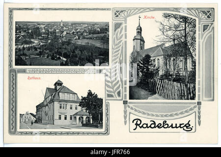 15844-Radeburg-1913-Kirche Rathaus, Stadt-Brück & Sohn Kunstverlag Banque D'Images