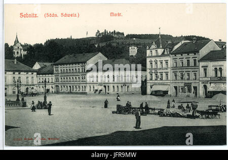 10343 Sebnitz-1908-Markt-Brück-& Sohn Kunstverlag Banque D'Images