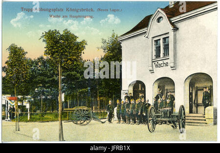 18360-Königsbrück-1914-Truppenübungsplatz - Wache am Eingang-Brück & Sohn Kunstverlag Banque D'Images