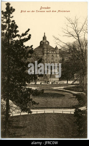 18950 Dresden-1915-Blick von den Terrassen nach dem Ministerium-Brück & Sohn Kunstverlag Banque D'Images