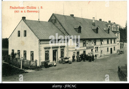 10523-Fischerhaus-Brück-Moldau-1908 & Sohn Kunstverlag Banque D'Images