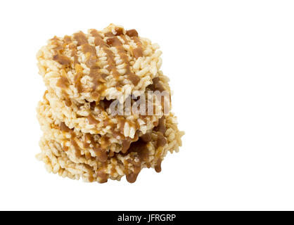 Craquelins de riz (Thaï) isolé sur fond blanc avec clipping path Banque D'Images